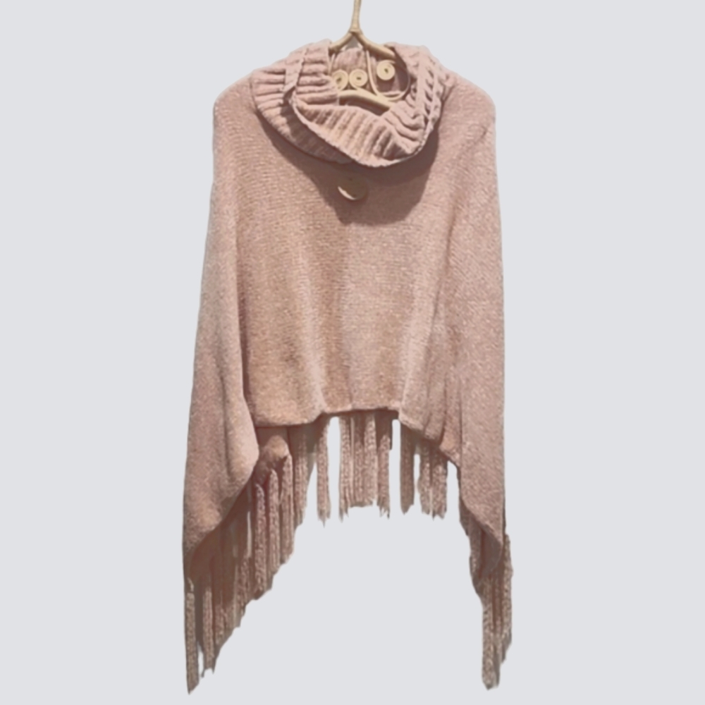 Britts Knits beyond soft cowl neck poncho OS